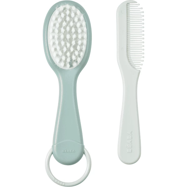 BEABA® Baby-Haarbürste Und Kamm Grünblau 3 BEABA® Baby-Haarbürste Und Kamm Grünblau