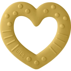 BIBS® Beißring Baby Bitie Heart Ab Dem 3. Monat In Mustard
