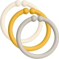 BIBS® Loops Ivory/Honey Bee/Sand 12 Stück