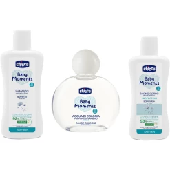 Chicco Baby Moments Set 1 Körperbad 200 Ml, Shampoo 200 Ml, Eau De Cologne 100 Ml