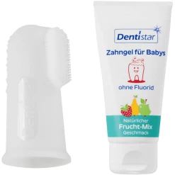Dentistar Mundpflegeset 2-teilig Fingerzahnbürste Und Zahngel