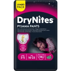 Huggies DryNites Pyjama Pants Einweg Mädchen In Disney Design 3-5 Jahre Jumbopack