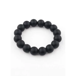 Les Enfants Armband Silicone Beads Schwarz