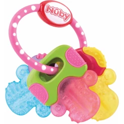 Nuby Nûby Beißring Mit Eisgel "Schlüssel" In Pink