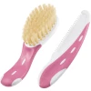 NUK Babybürste Rosa Mit Kamm Mit Echtem Naturhaar 1 NUK Babybürste Rosa Mit Kamm Mit Echtem Naturhaar -bebe-jou shop nuk babybuerste rosa mit kamm mit echtem naturhaar a122079