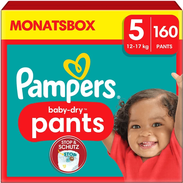 Pampers® Pampers Baby-Dry Pants, Gr. 5 Junior, 12-17kg, Monatsbox (1 X 160 Pants)