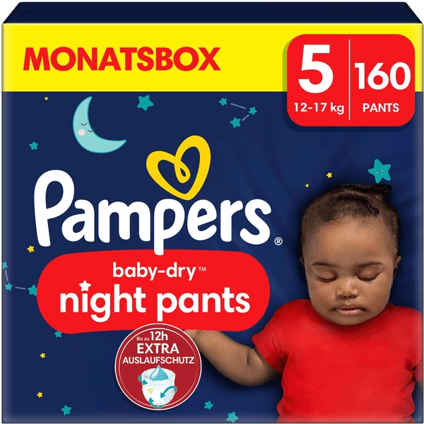 Pampers® Pampers Baby-Dry Pants Night, Gr. 5 12-17kg, Monatsbox (1 X 160 Pants) 3 Pampers® Pampers Baby-Dry Pants Night, Gr. 5 12-17kg, Monatsbox (1 X 160 Pants)