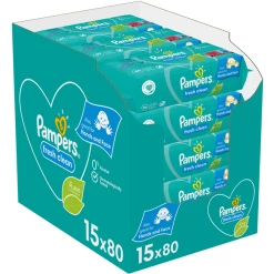 Pampers® Pampers Feuchttücher Fresh Clean ECom 1200 Tücher (15 X 80 Stk)