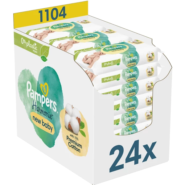 Pampers® Pampers Feuchttücher Harmonie New Baby, 1.104 Tücher (24 X 46 Stk) 3 Pampers® Pampers Feuchttücher Harmonie New Baby, 1.104 Tücher (24 X 46 Stk)