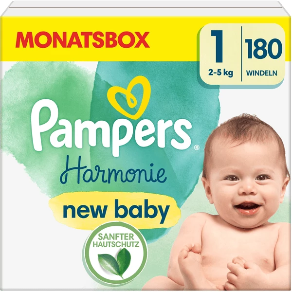 Pampers® Pampers Harmonie Gr.1 Newborn, 2-5 Kg, Monatsbox (1x180 Windeln) 3 Pampers® Pampers Harmonie Gr.1 Newborn, 2-5 Kg, Monatsbox (1x180 Windeln)