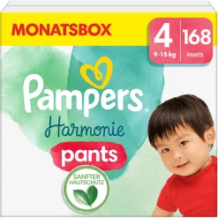 Pampers® Pampers Harmonie Pants Gr. 4, 9-15 Kg, Monatsbox (1x168 Windeln)