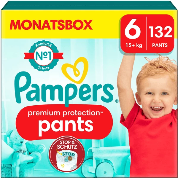 Pampers® Pampers Premium Protection Pants, Gr. 6, 15kg+, Monatsbox (1x 132 Pants) 3 Pampers® Pampers Premium Protection Pants, Gr. 6, 15kg+, Monatsbox (1x 132 Pants)