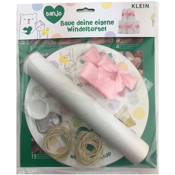 Tanjo Bausatz Kleine Windeltorte Rosa 3 Tanjo Bausatz Kleine Windeltorte Rosa