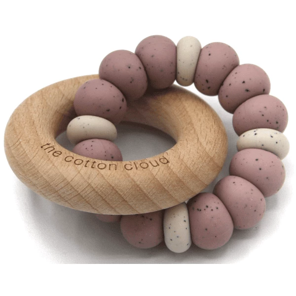 The Cotton Cloud Beißring Bonbon, Dusty Mauve 3 The Cotton Cloud Beißring Bonbon, Dusty Mauve